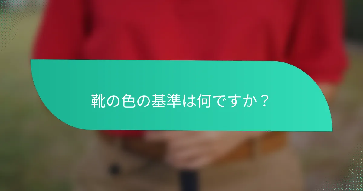 靴の色の基準は何ですか?